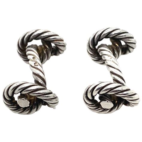 hermes silver cufflinks